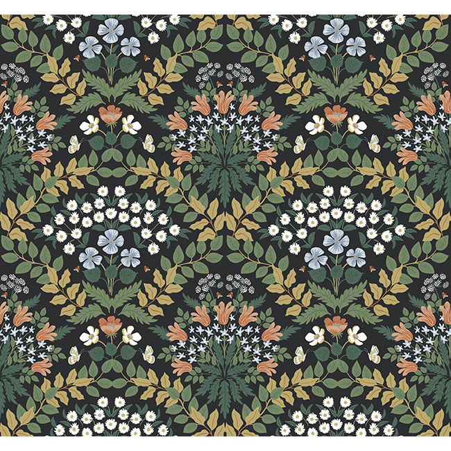 Bramble Black & Green Wallpaper large image 