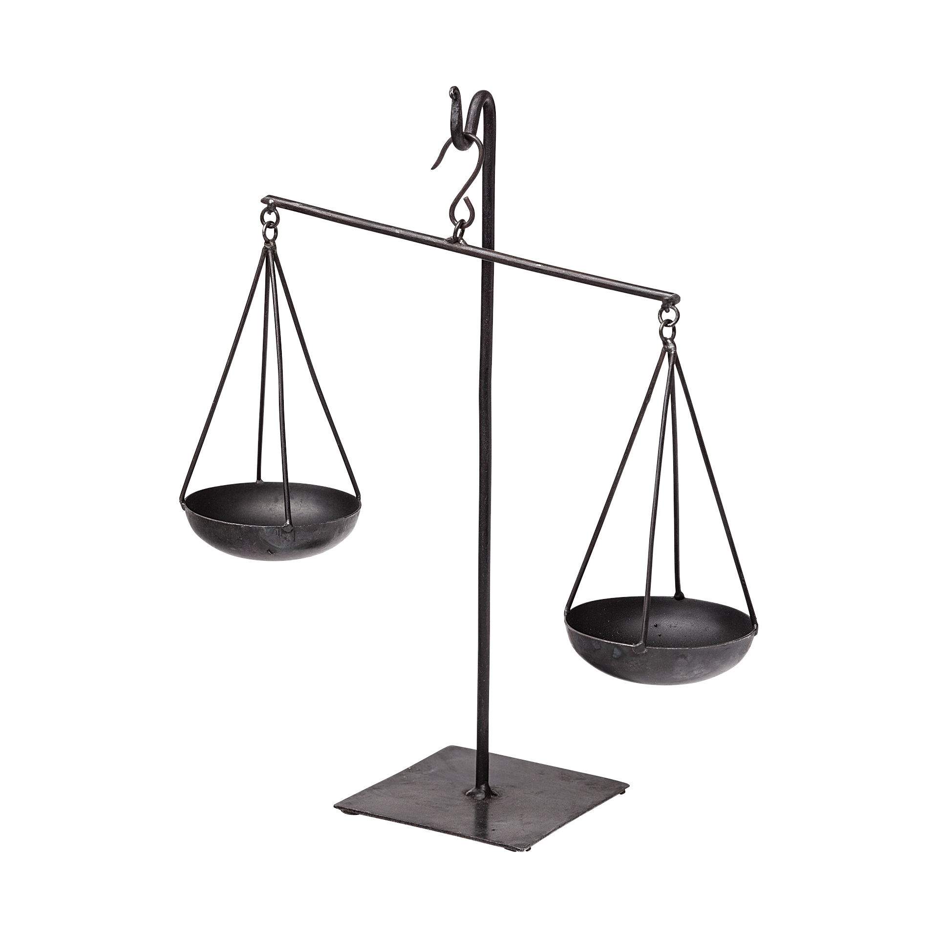 Ellis 10L x 4W Black Metal Vintage Inspired Weighing Scale large image 