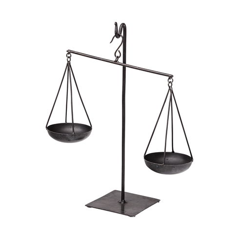 Ellis 10L x 4W Black Metal Vintage Inspired Weighing Scale