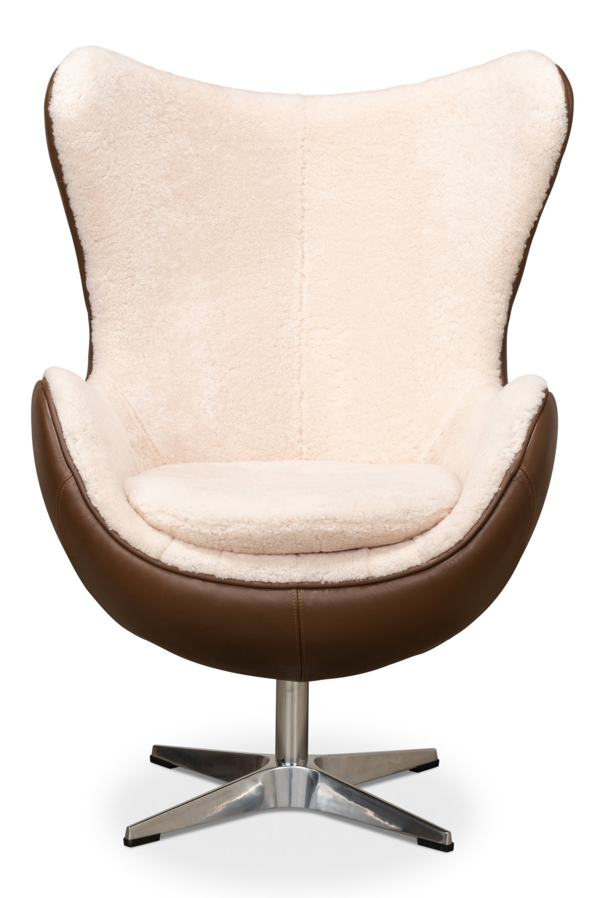Jacobean Mid 20th Century Egg Chair, by Sarreid, 2'6" length x 2'10" width x 3'9" height View 2