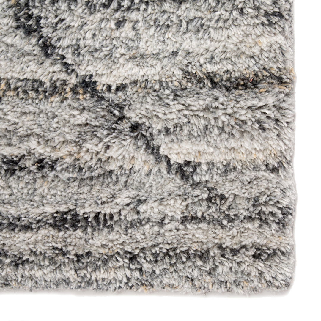 Jaipur Living Kenzi Handknotted Trellis Gray Brown Area Rug large image 