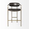 Parker Brown Faux Leather Seat Gold Metal Counter Stool, Counter & Bar Stool by Mercana, 19" length x 19.75" width x 36" height thumbnail 3