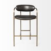 Parker Low Back 26.5in Seat Counter Stool | Brown Faux Leather, Counter & Bar Stool by Mercana, 19" length x 19.75" width x 36" height thumbnail 3