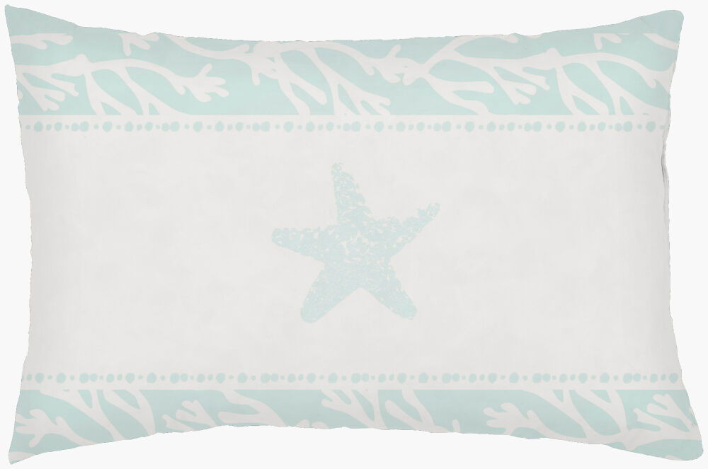 Seasalt & Starfish Lumbar Pillow, Decorative Pillow by Surya, 14" length x 24" width
