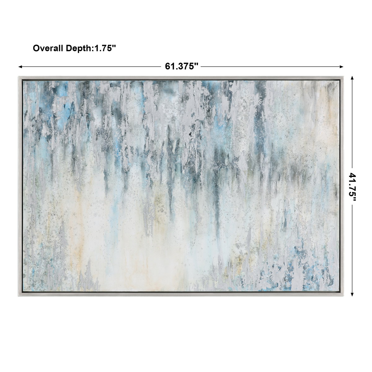 Overcast Abstract Art, by Uttermost, 61.37" width x 41.75" height x 1.75" depth View 3