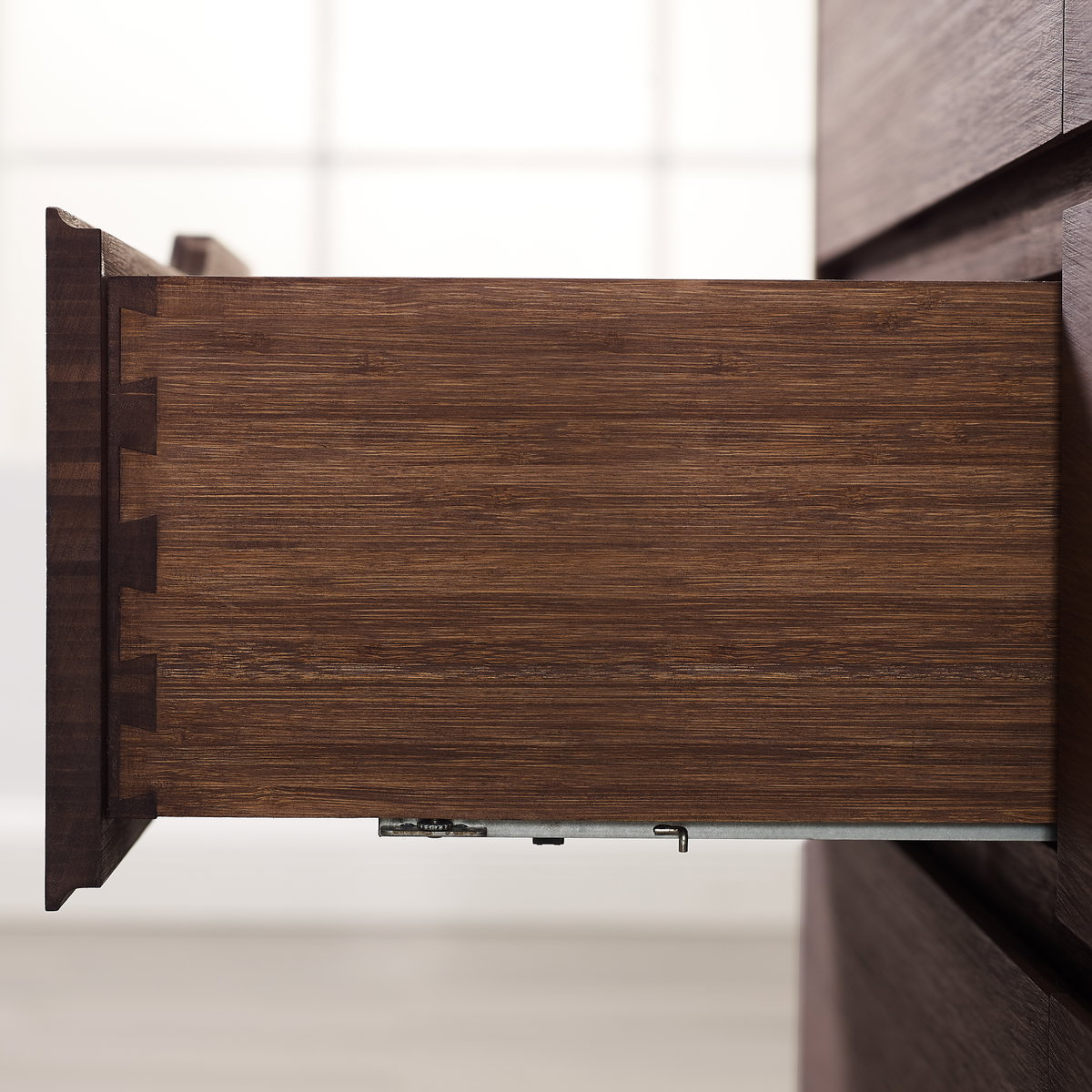 Currant Six Drawer Double Dresser, Oiled Walnut, by Greenington, 19" length x 64" width x 34.25" height View 6