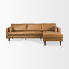 Elton 111.4L x 68.1W x 34.3H Tan Leather Right Chaise Sectional thumbnail 2