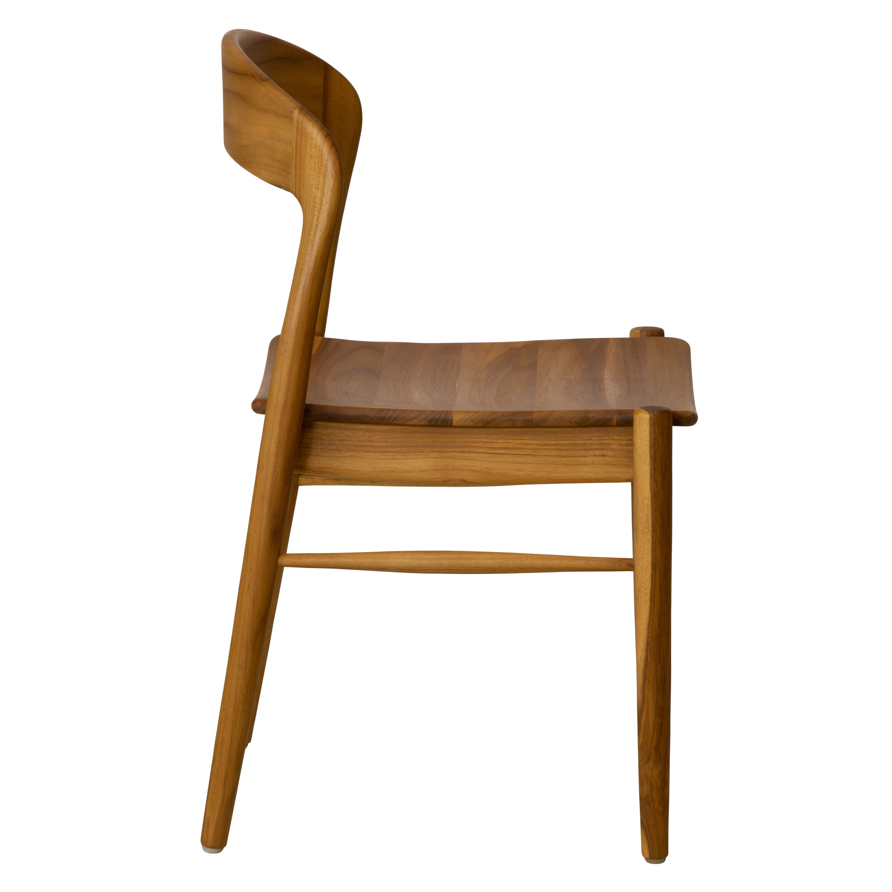 Ingrid Side Chair in Teak, Dining Chair by Woven, 21.75" width x 31" height x 23" depth View 3