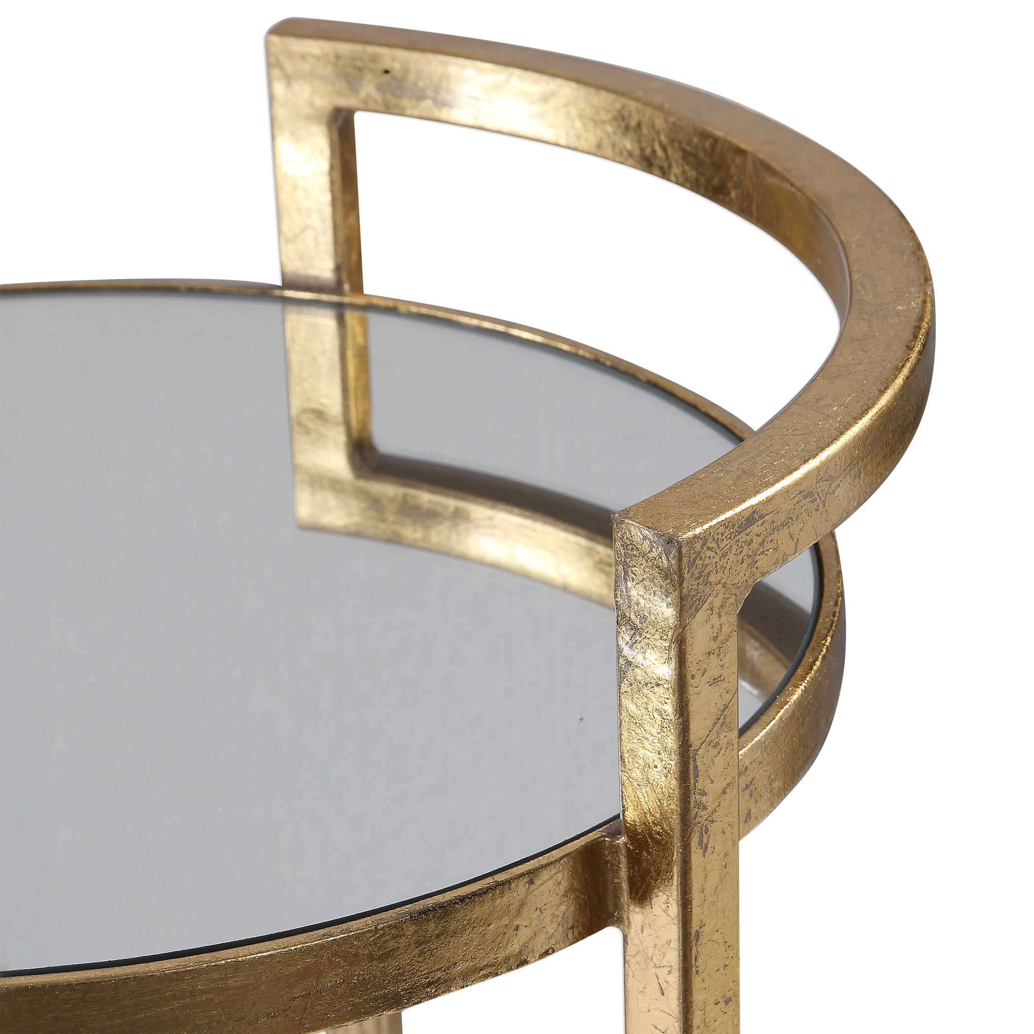 Cailin Gold Accent Table, Furniture by Uttermost, 14.17" width x 25.98" height x 14.17" depth View 6