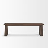 Wolcott Rectangular Dark Brown Solid Wood Bench, Benche by Mercana, 60" length x 16" width x 18" height thumbnail 4
