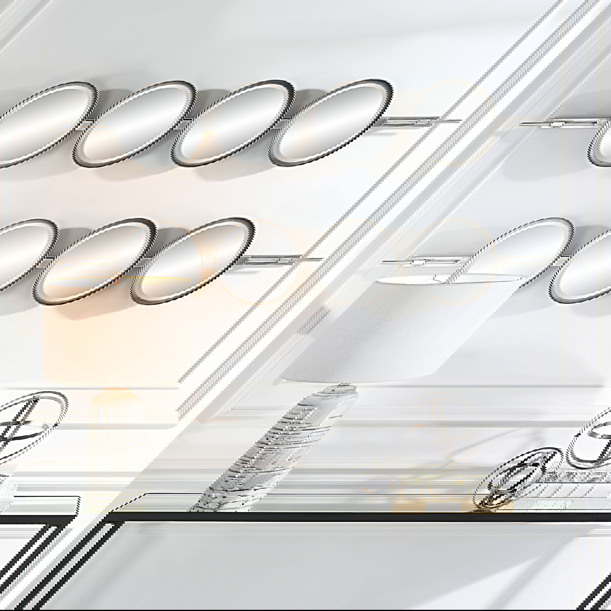 Button Silver Mirror, by Uttermost, 9.87" width x 59.87" height x 3.12" depth View 8