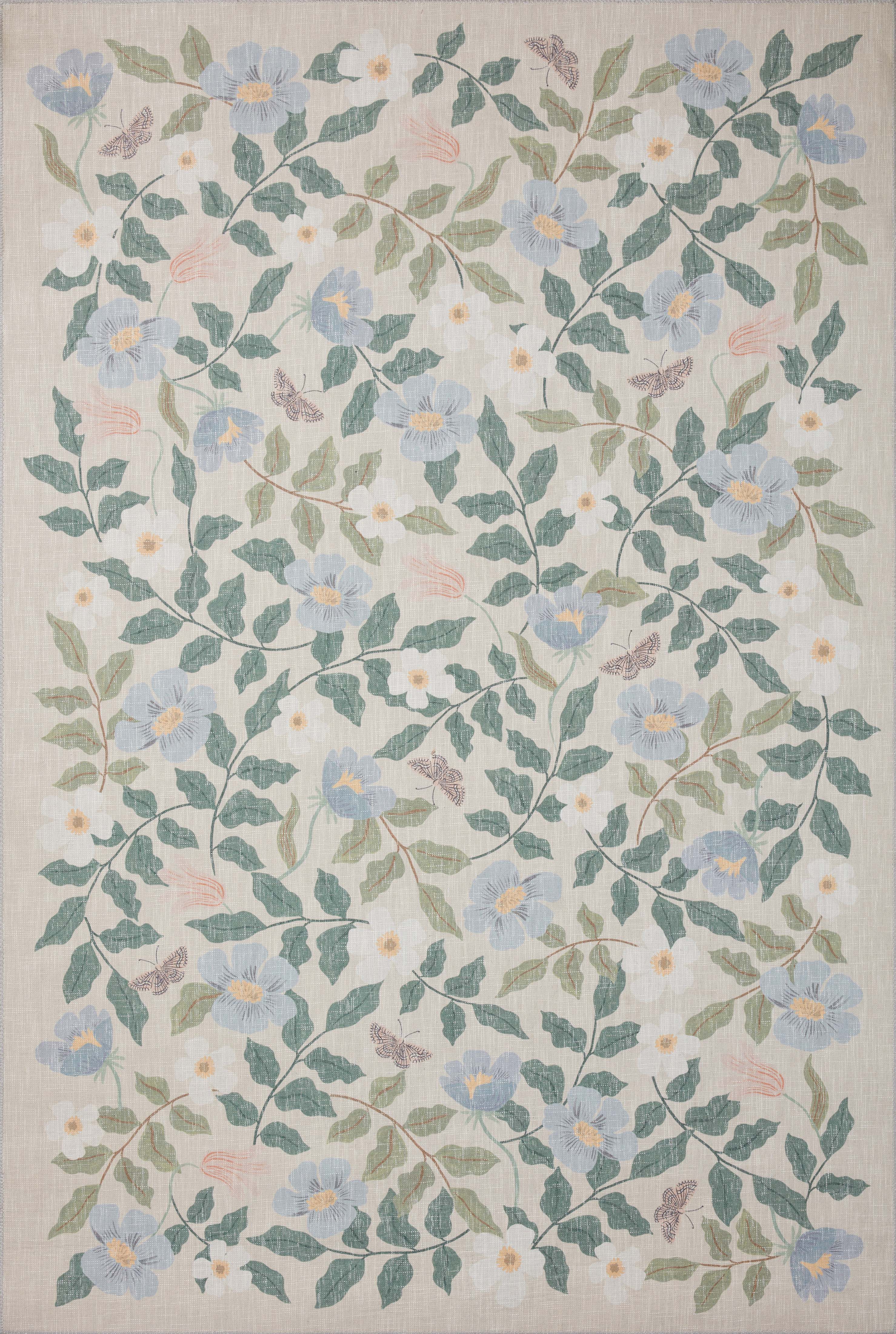 Rifle Paper Co. x Loloi Cotswolds Rug, 3'6" length x 5'6" width
