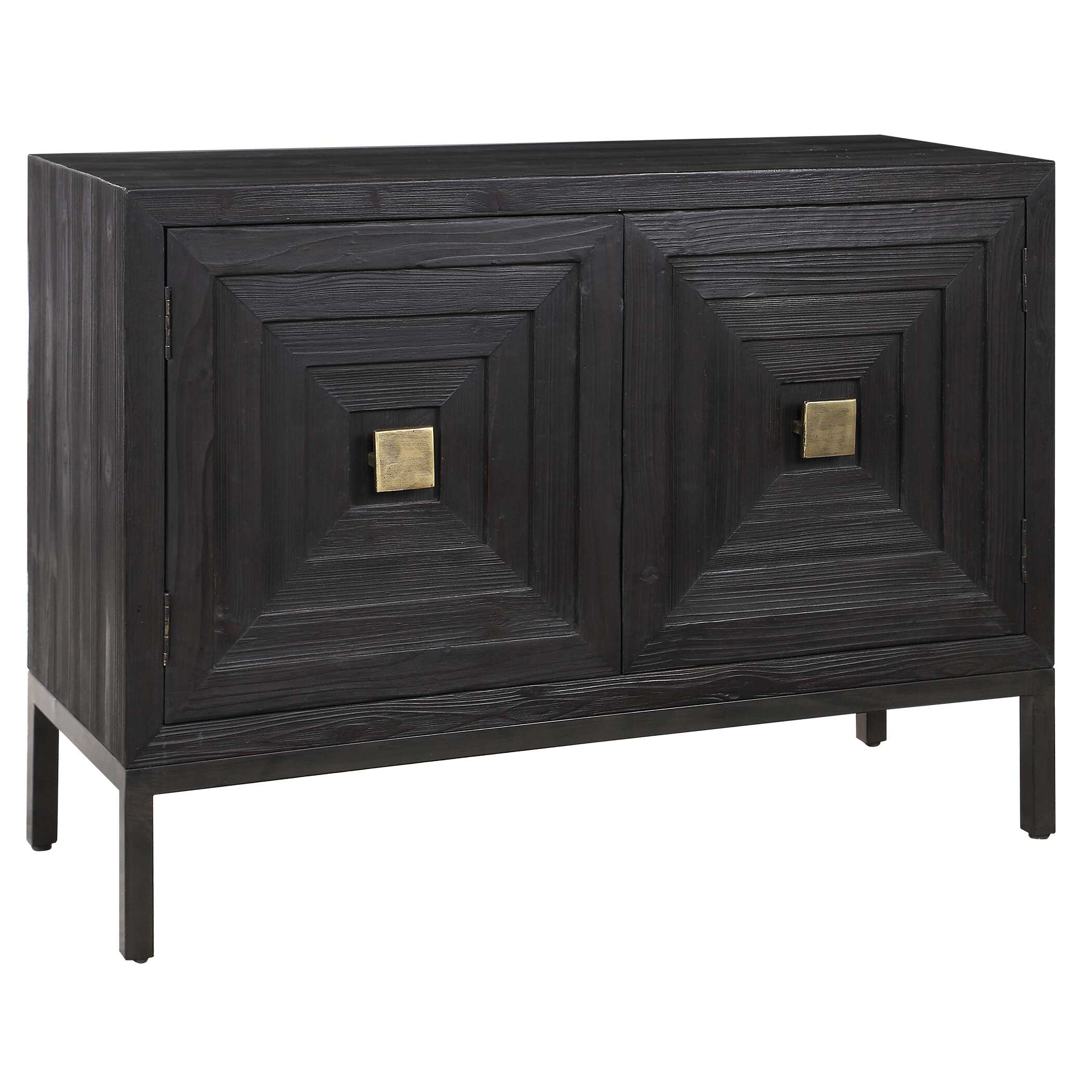 Aiken Dark Walnut 2 Door Cabinet, Furniture by Uttermost, 43.25" width x 31.12" height x 16" depth View 7