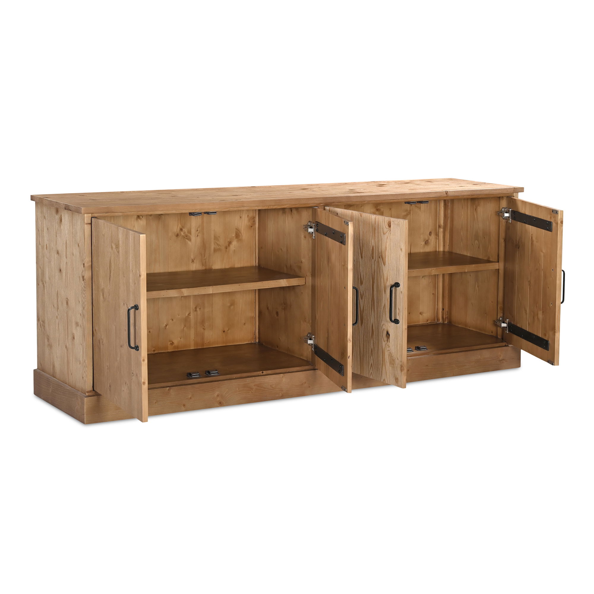 Tade 4 Door Sideboard Honey Pine large image 