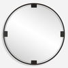 Cornelia Black Round Mirror, by Uttermost, 42.5" width x 42.5" height x 1.25" depth thumbnail 1