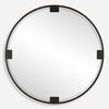 Cornelia Black Round Mirror thumbnail 0