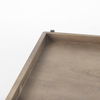 Trey 48x46 Rectangular Brown Solid Wood Top Table Black Metal Frame Two-Tier Coffee Table thumbnail 6