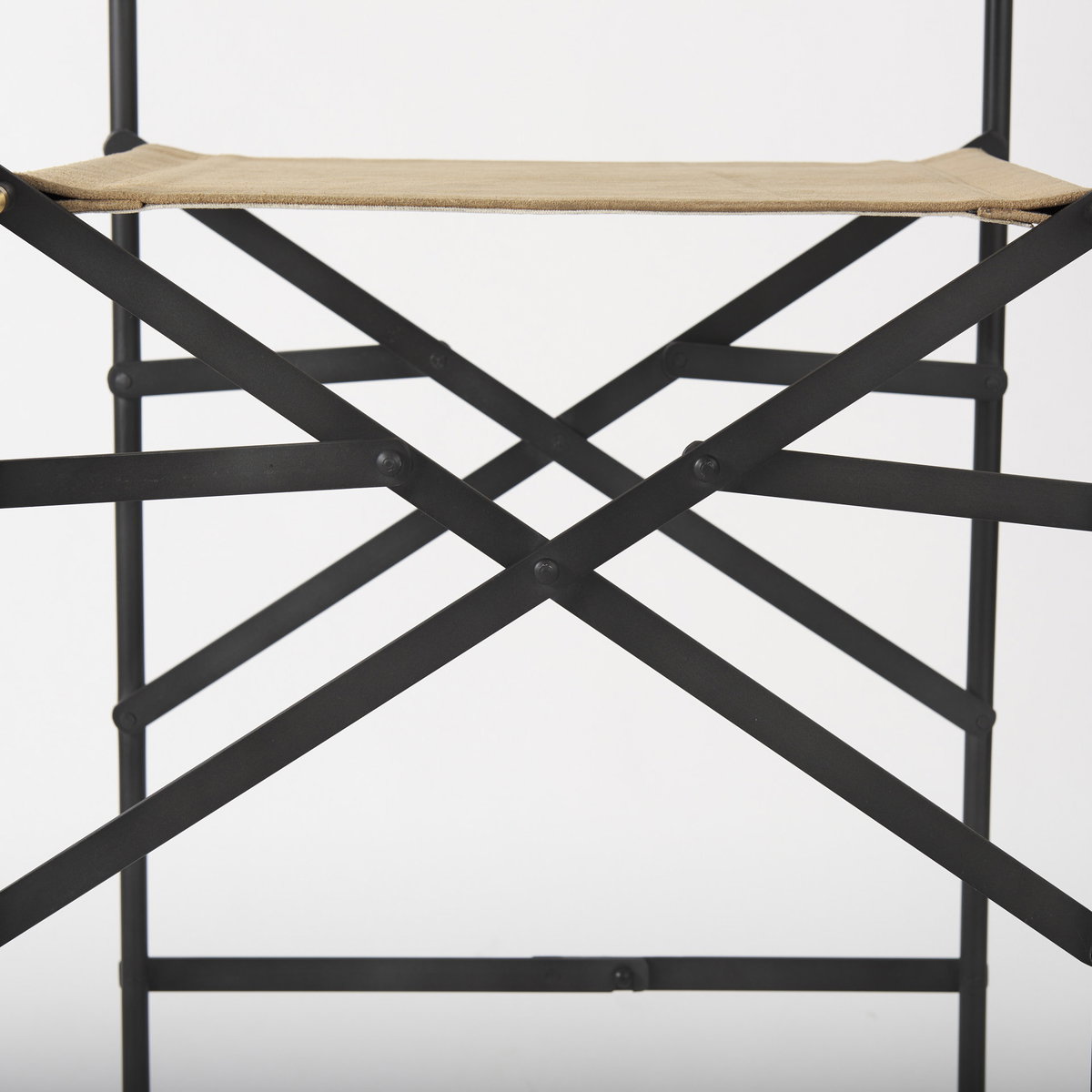 Direttore Backless 44.1in Seat Bar Stool | Brown Leather with Black Iron, Counter & Bar Stool by Mercana, 19.29" length x 20" width x 44.1" height View 10