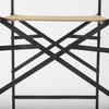 Direttore Backless 44.1in Seat Bar Stool | Brown Leather with Black Iron, Counter & Bar Stool by Mercana, 19.29" length x 20" width x 44.1" height thumbnail 10