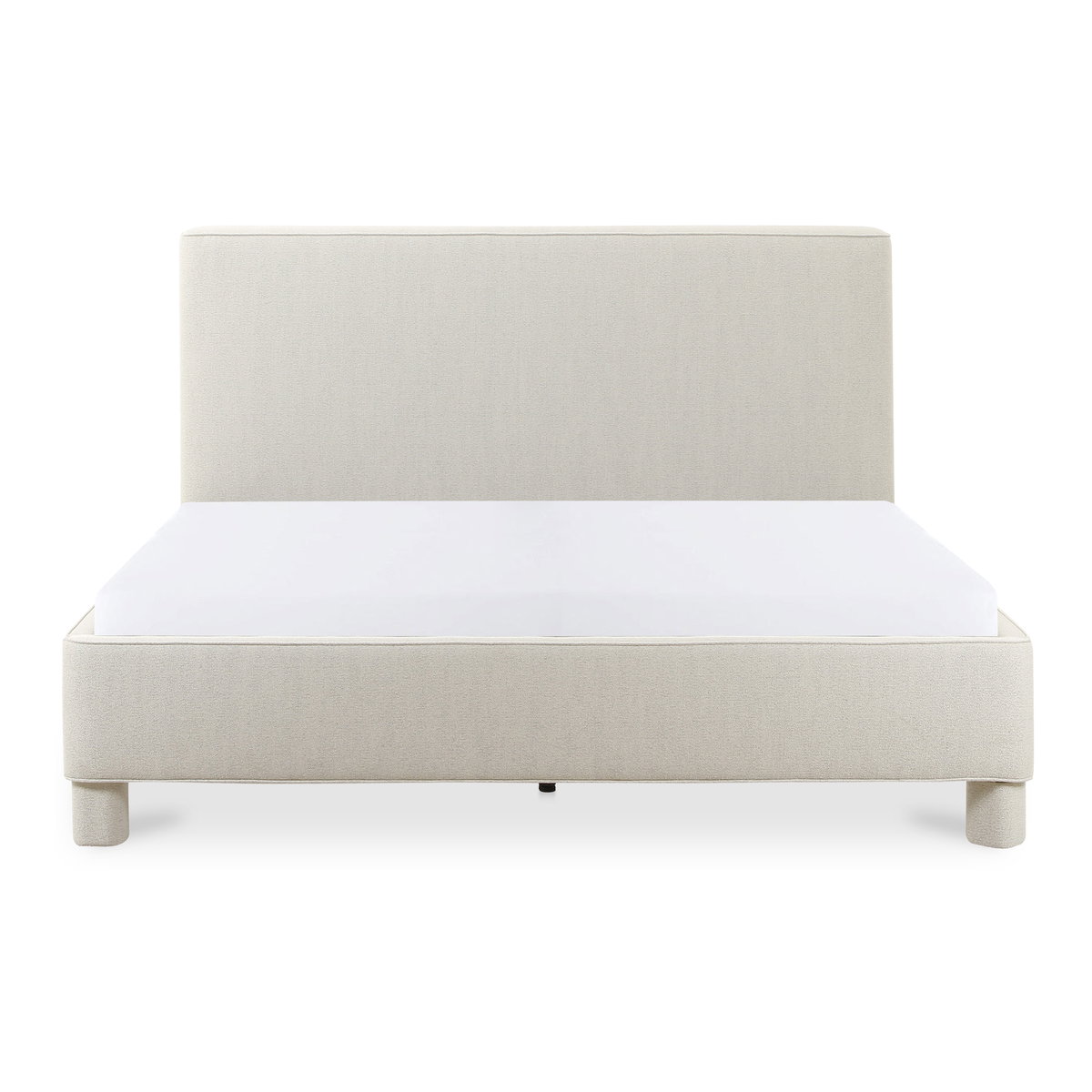 Ichigo Queen Bed Light Grey, by Moe's Home, 65.7" width x 49" height x 92" depth View 1