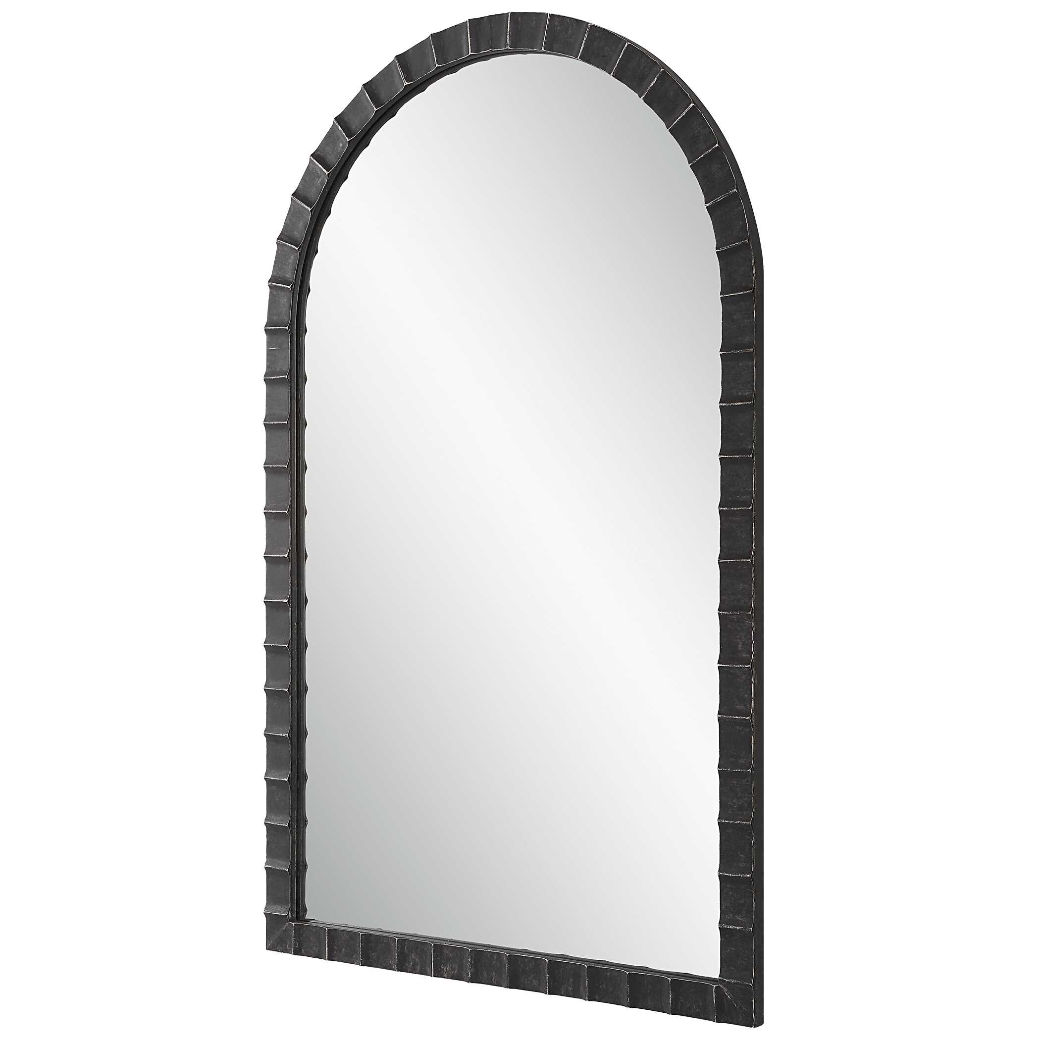Dandridge Black Arch Mirror, by Uttermost, 24" width x 39" height x 1.13" depth View 5