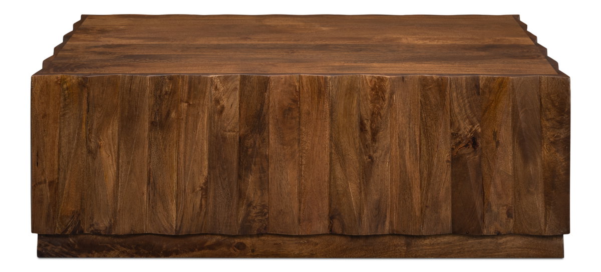 Denali Rectangle Cocktail Table, by Sarreid, 2'8" length x 4'6" width x 1'6" height View 2