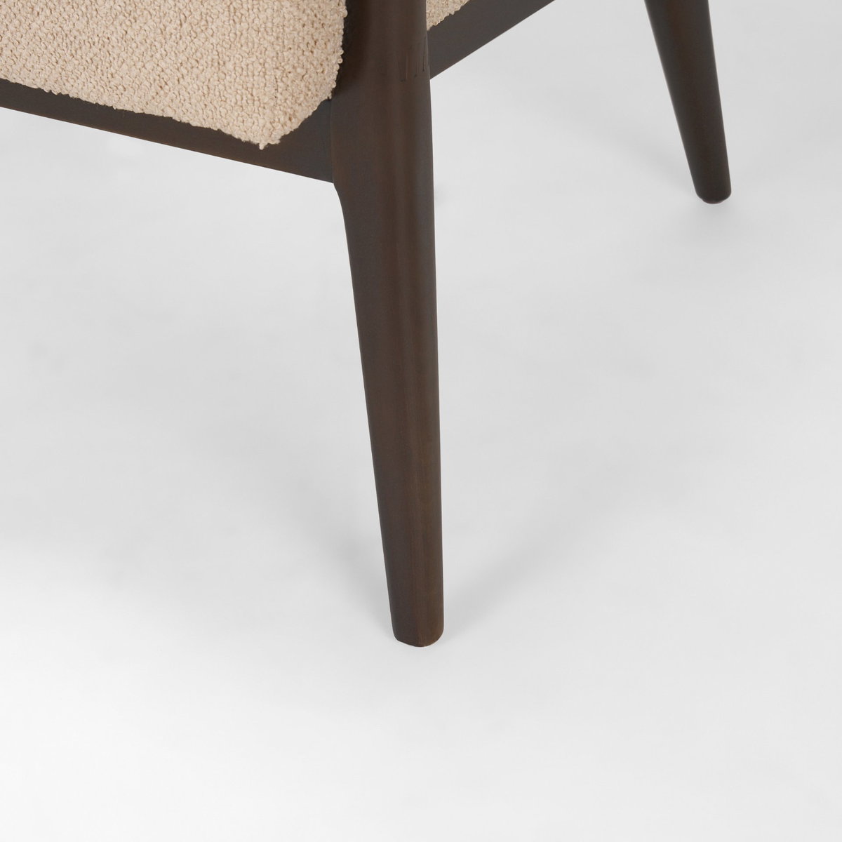 Argent Beige Boucle Accent Chair, by Mercana, 30" length x 29" width x 38" height View 11