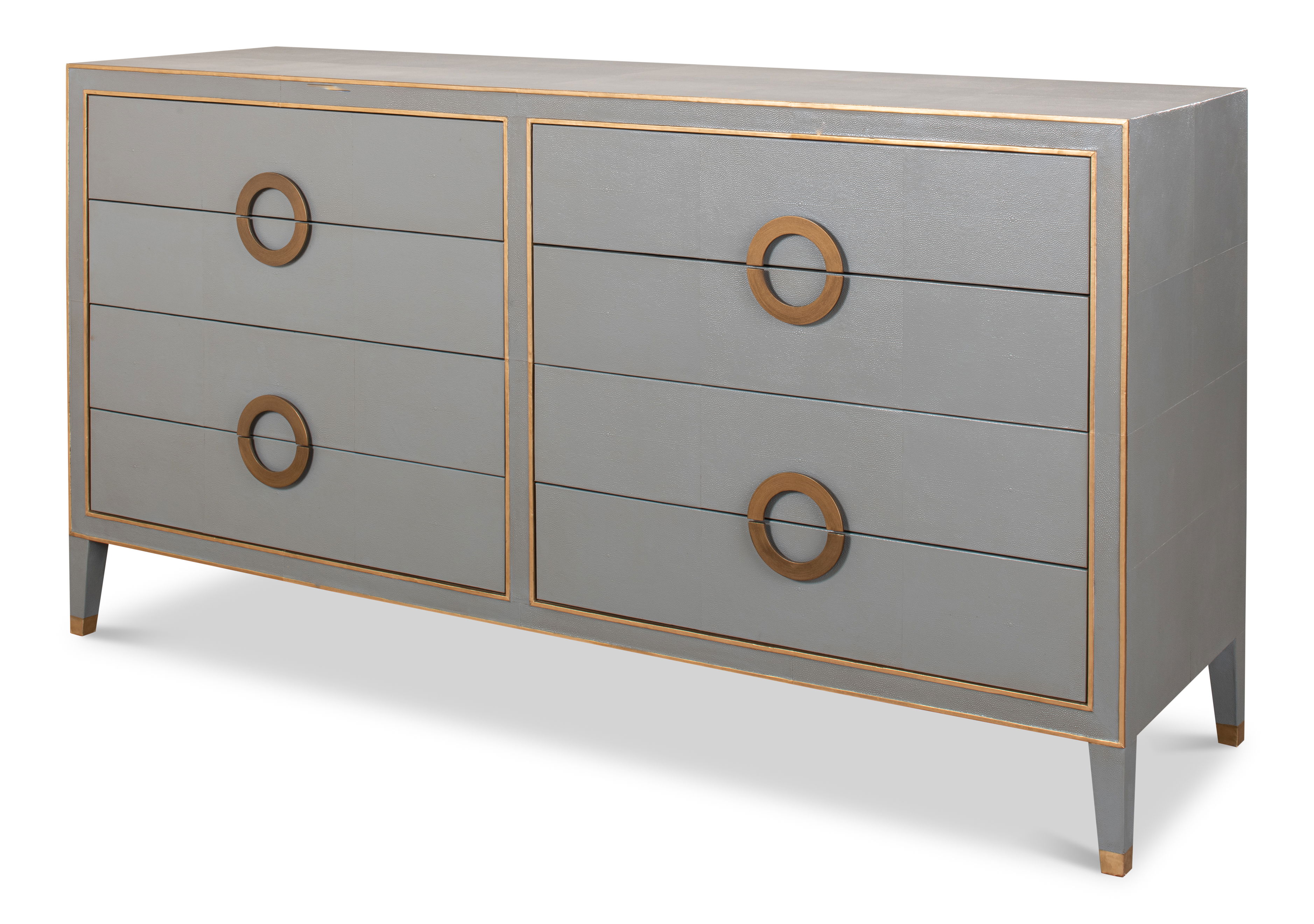 Gabriella Chest Of Drawers, Storm Grey, Cabinets & Chest by Sarreid, 76" length x 22" width x 40" height View 1