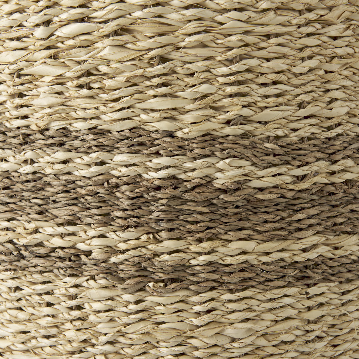 Sivannah  (Set of 3) Light Brown and Medium Brown Striped Seagrass Round Basket, Bins & Basket by Mercana, 19.69" length x 19.69" width x 23.62" height View 7