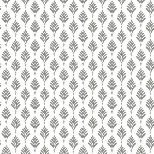 French Scallop Grey Wallpaper