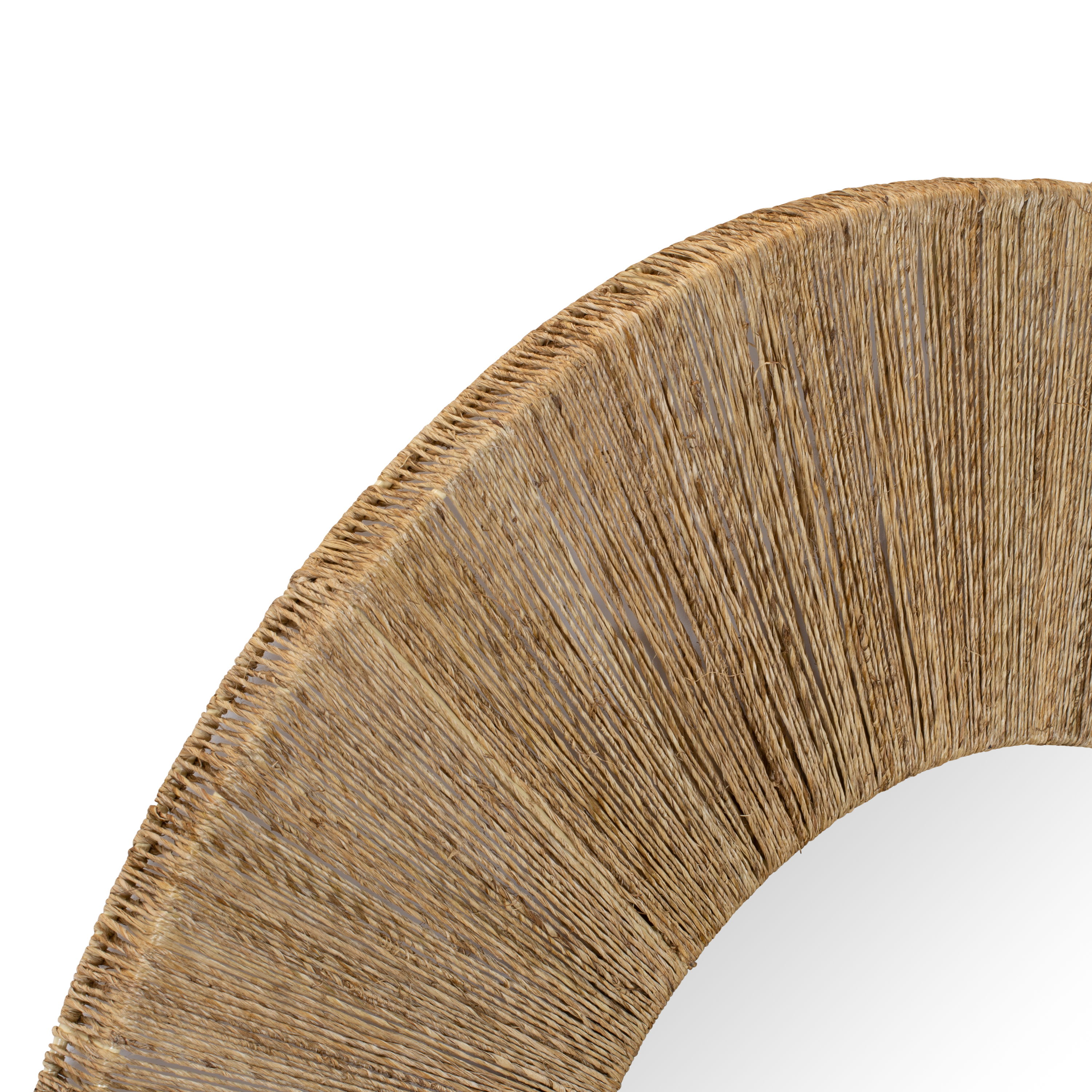 Highball Jute Round Mirror, by Woven, 35.5" diameter x 2" depth View 4