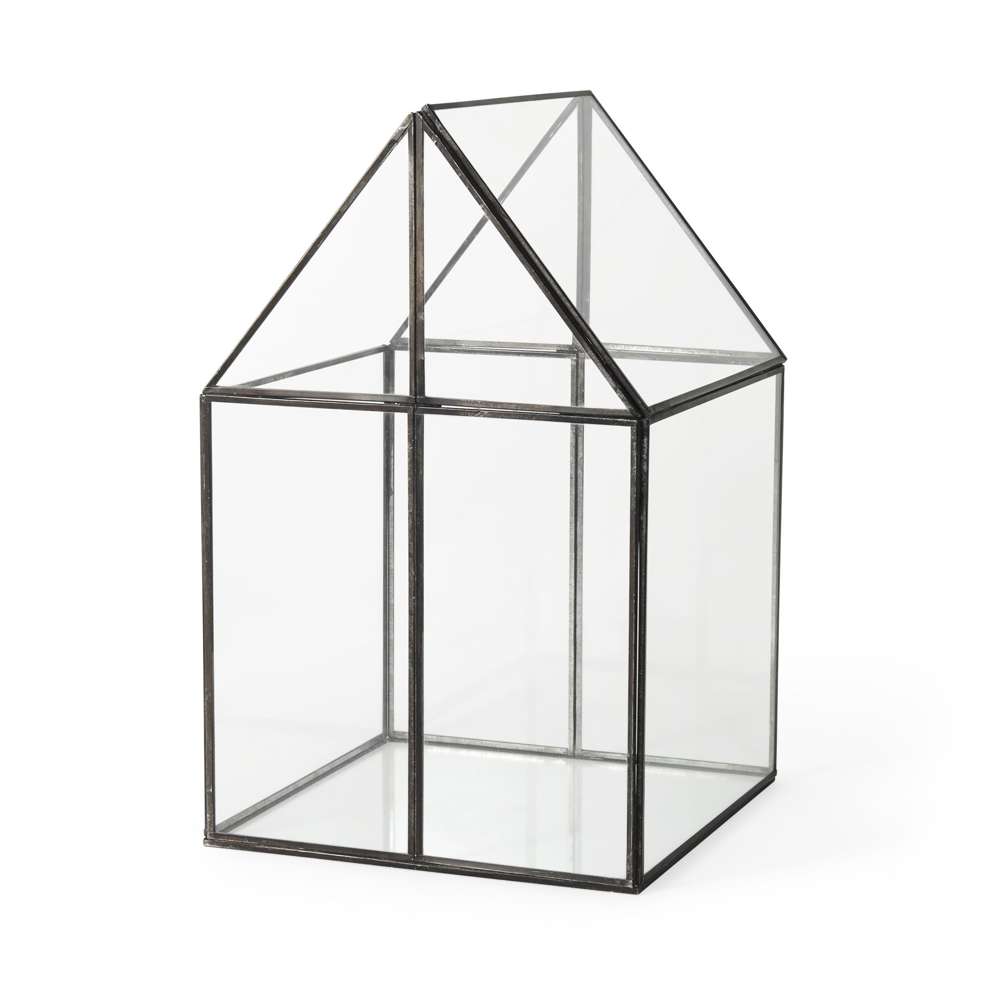 Sikes (Large) 10L x 10W x 16H Hut Terrarium with Glass Base large image 