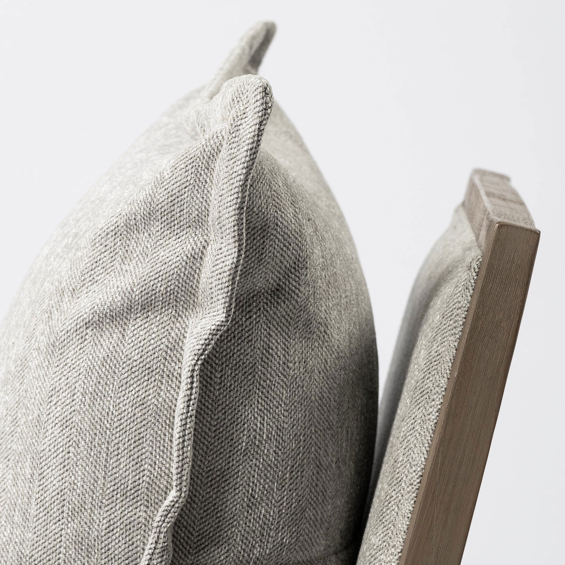 Sherlock Frost Gray Wood Frame Accent Chair large image 