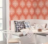 Signet Medallion Damask Coral Wallpaper thumbnail 1