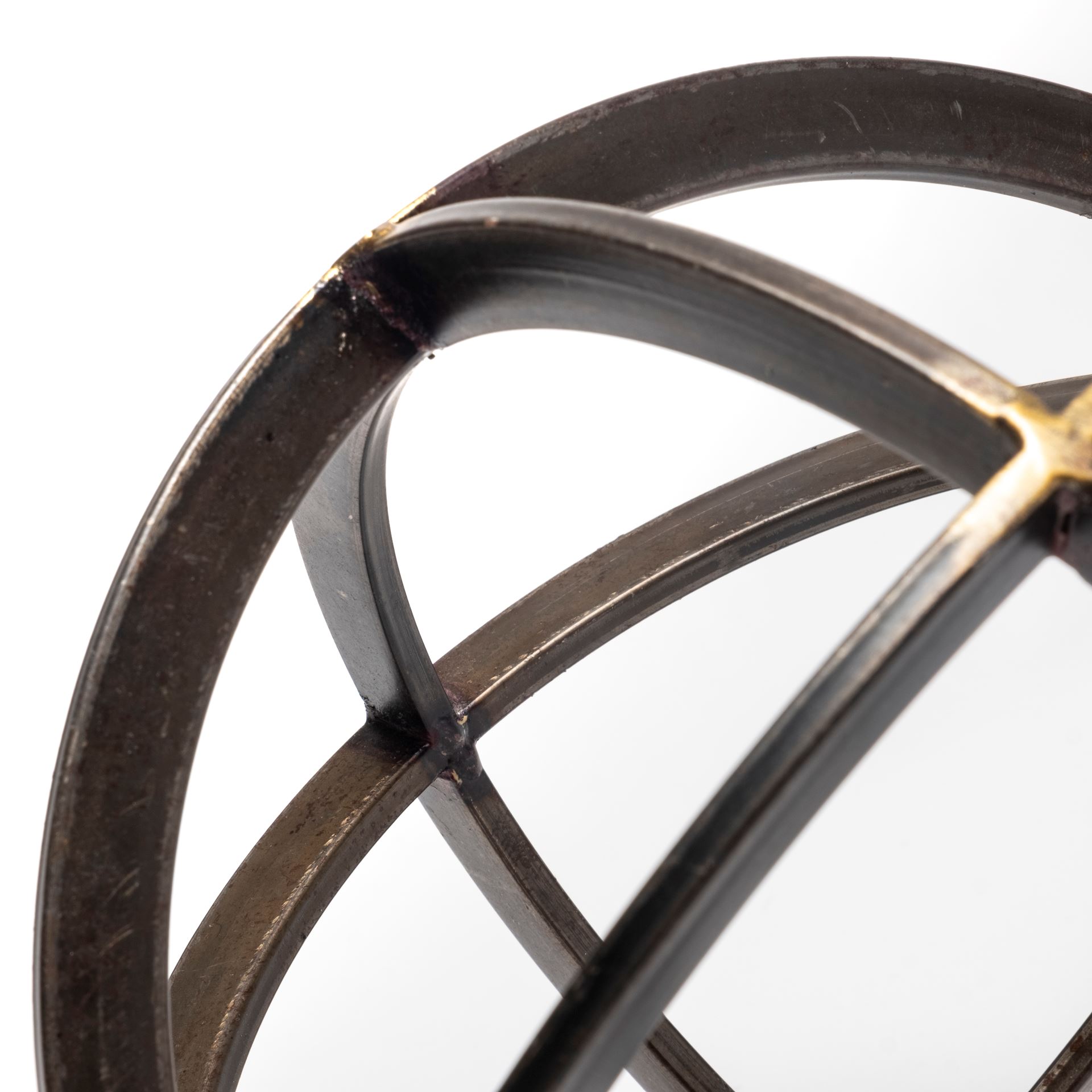 Galenna II (Medium) 9L x 9W Black Metal Circular Decorative Orb, Decorative Object by Mercana, 8.86" length x 8.86" width x 8.86" height View 6