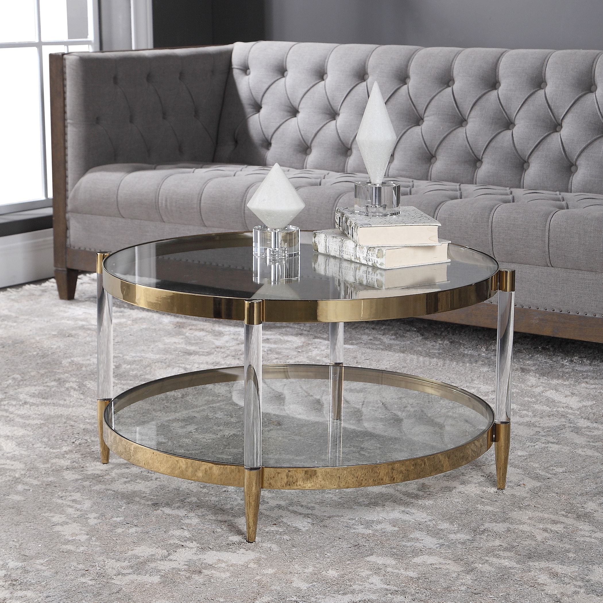 Kellen Glass Coffee Table large image 