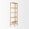 Taylin Light Brown Solid Wood Open Bookshelf, Shelving & Bookcase by Mercana, 33" length x 14" width x 83" height thumbnail 8
