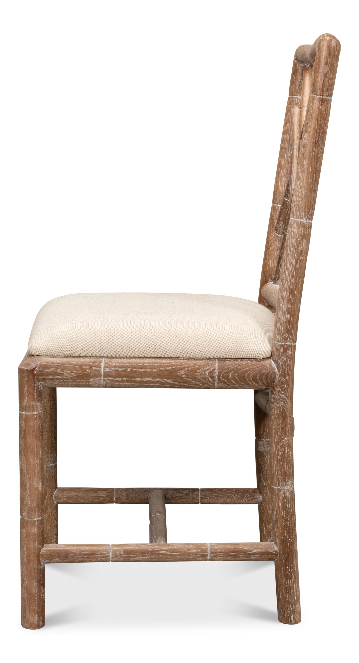 Brighton Bamboo Side Chair, Dining Chair by Sarreid, 17" length x 22" width x 39" height View 9
