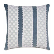 Online Designer Living Room Penelope Frilly Striped Square Pillow Cover & Insert