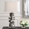 Free Flowing Nickel Table Lamp thumbnail 4