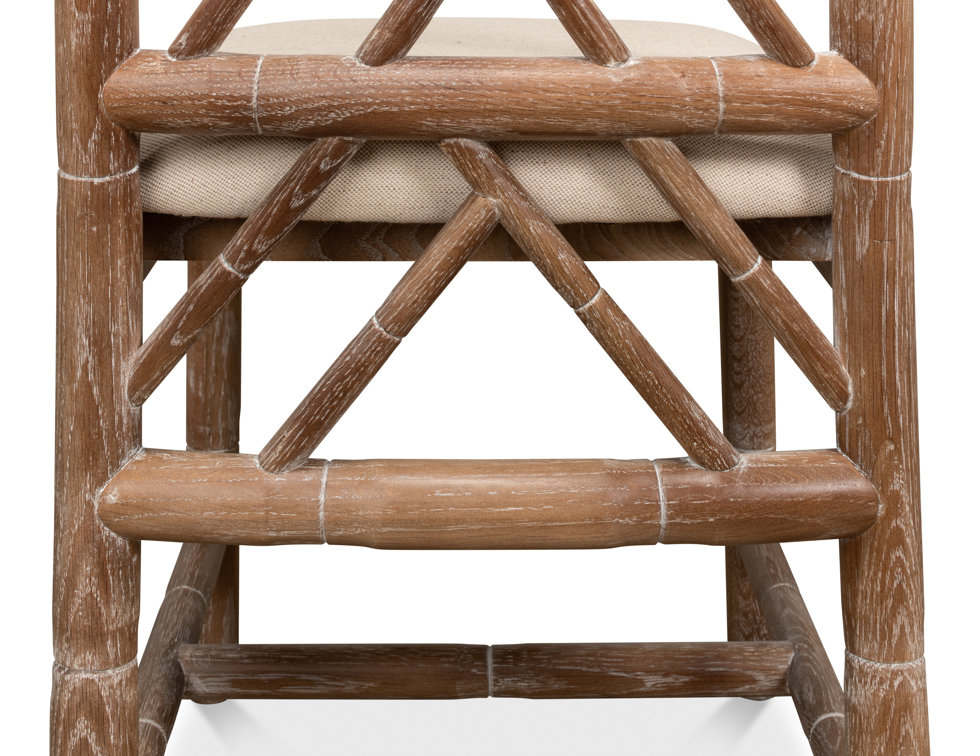 Brighton Bamboo Side Chair, Dining Chair by Sarreid, 17" length x 22" width x 39" height View 8