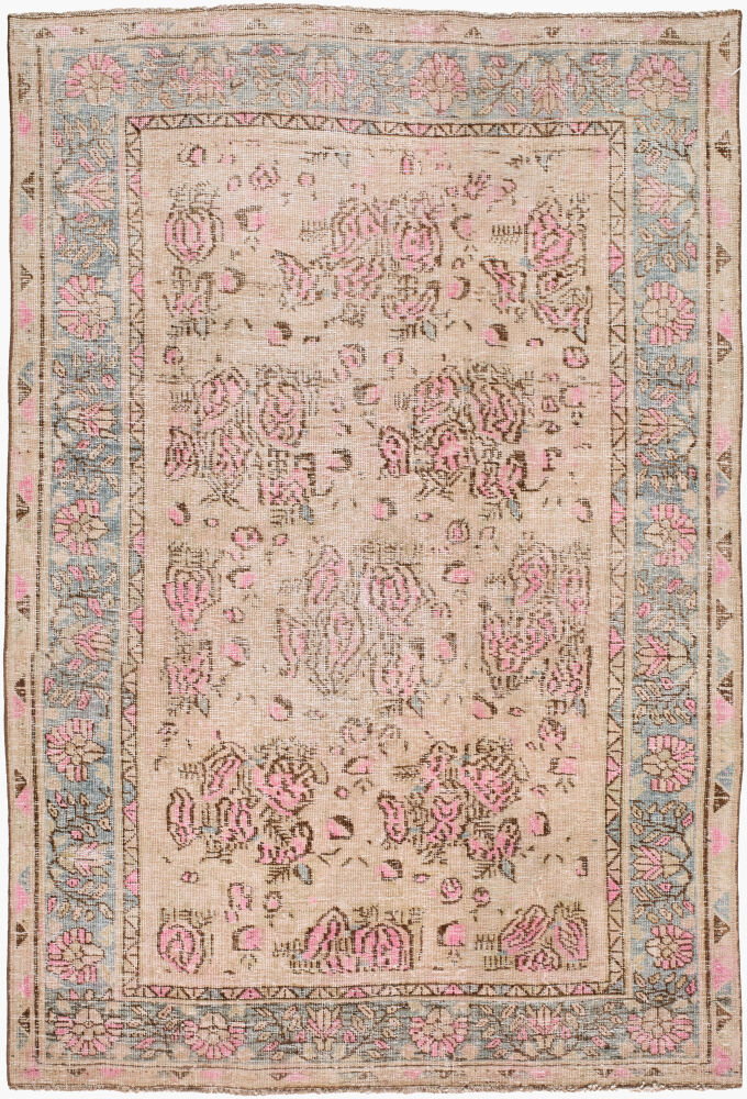 Antique One of a Kind Handmade Rug, by Surya, 6'4" length x 4'3" width
