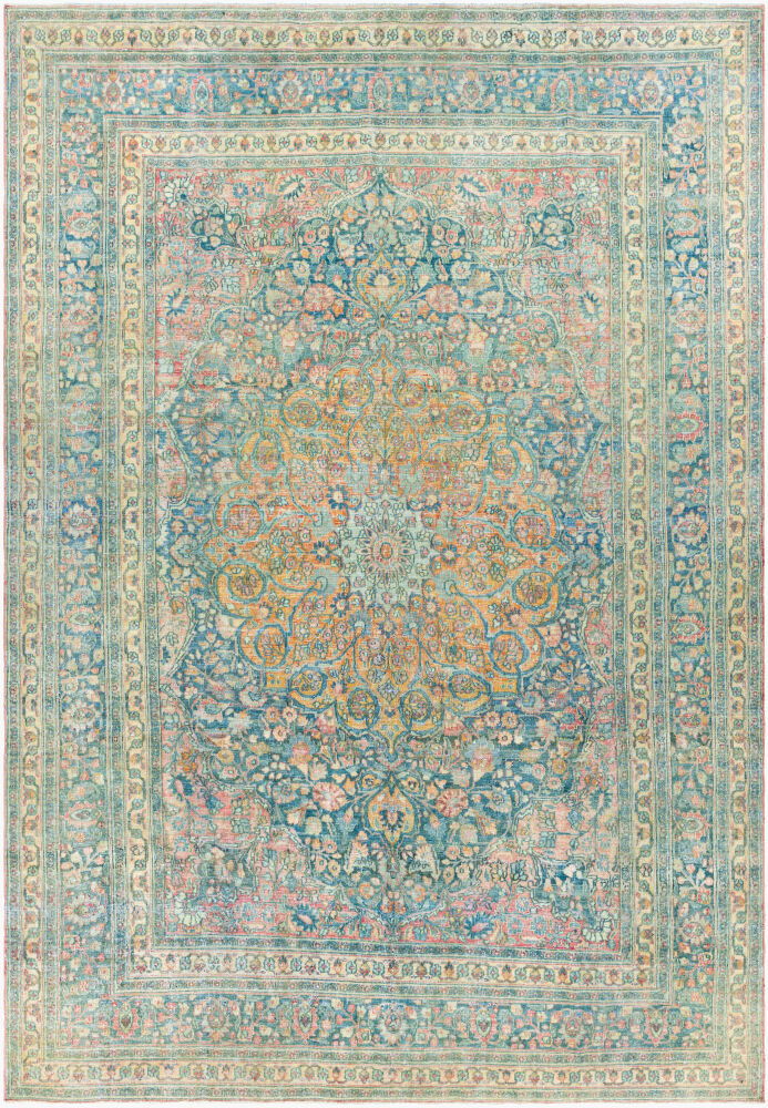 Antique One of a Kind Handmade Rug, by Surya, 11'11" length x 8'1" width