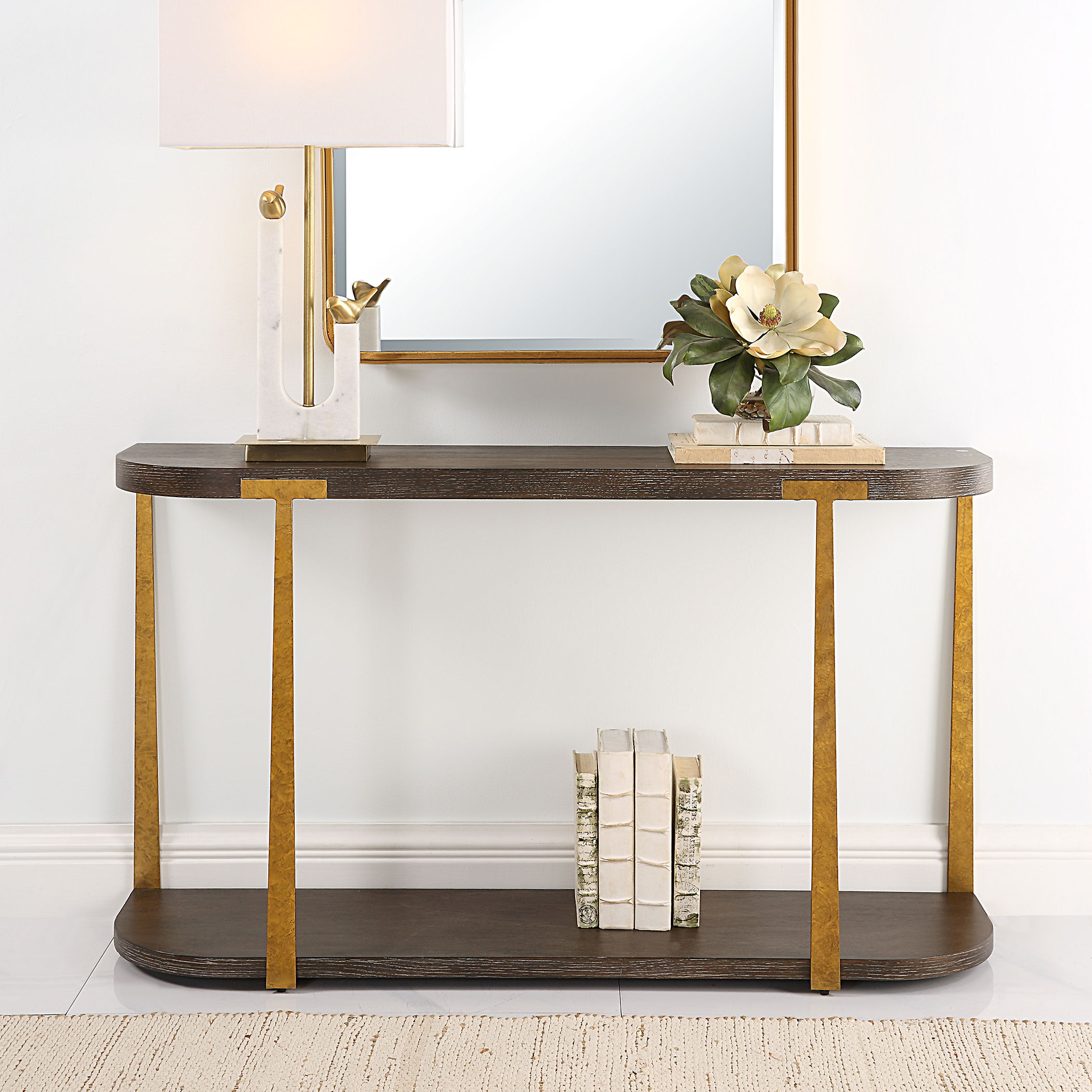 Palisade Wood Console Table, Furniture by Uttermost, 54" width x 30" height x 14" depth View 2