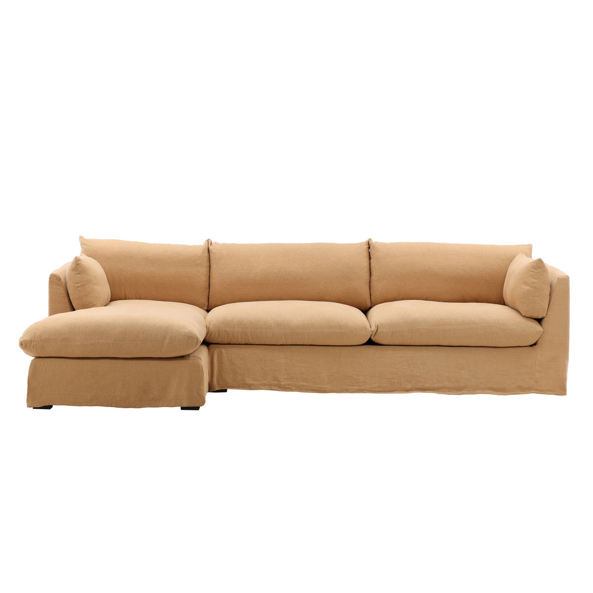 Otis 2 Piece Chaise Sectional Frame LAF, Sofas & Sectional by Dovetail, 123.25" width x 28.25" height x 63" depth View 1