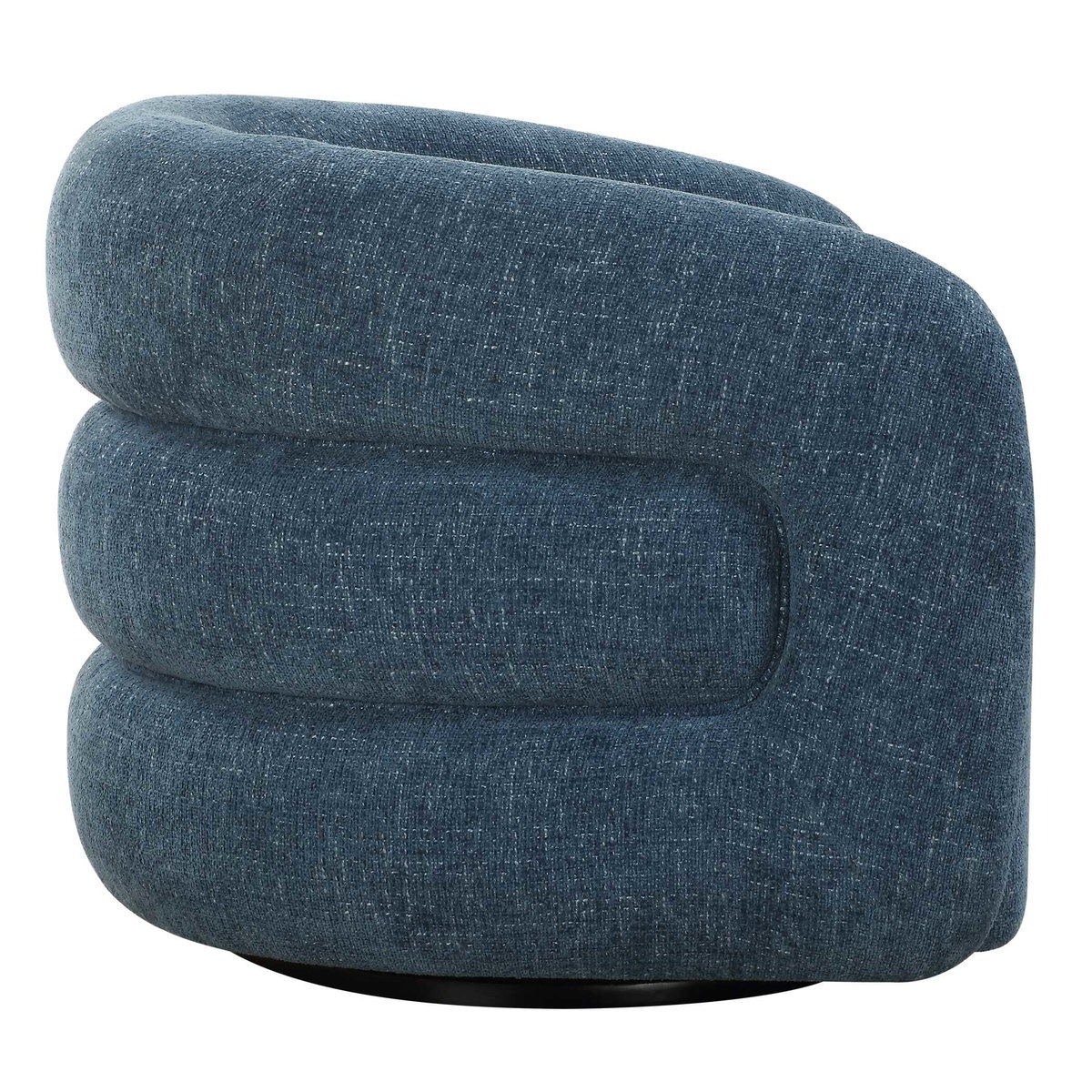Junie Blue Swivel Barrel Chair, Accent Chair by Uttermost, 34.5" width x 29" height x 33" depth View 8