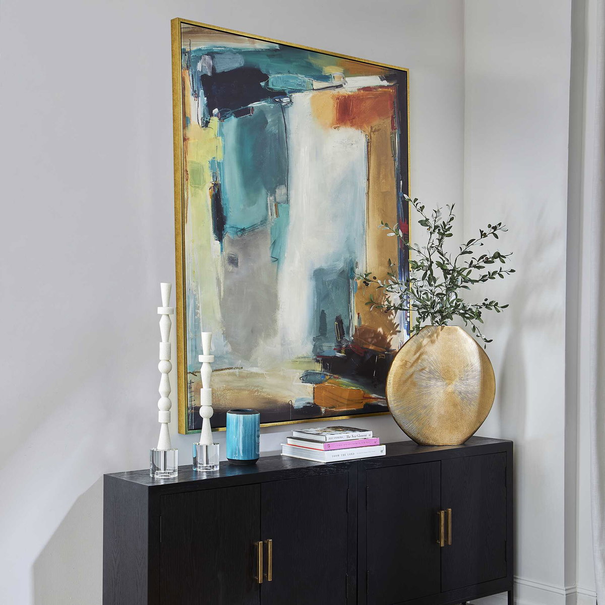 Painters High Revisited Framed Abstract Art, by Uttermost, 51.5" width x 66" height x 2" depth View 4