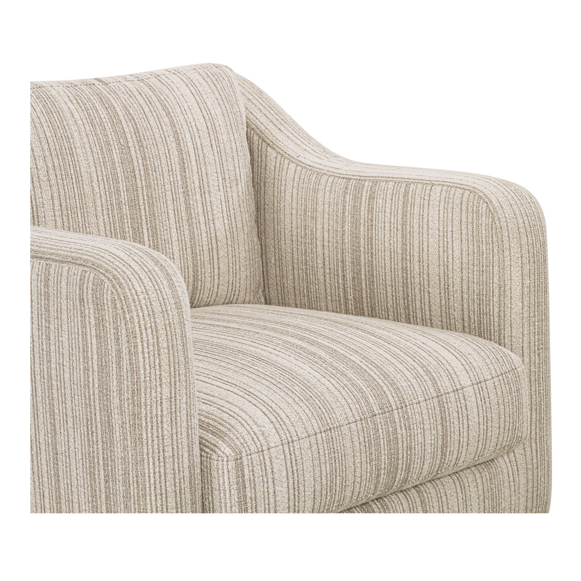 Hewitt Accent Chair Beige Stripe, by Moe's Home, 32" width x 31.5" height x 32" depth View 6