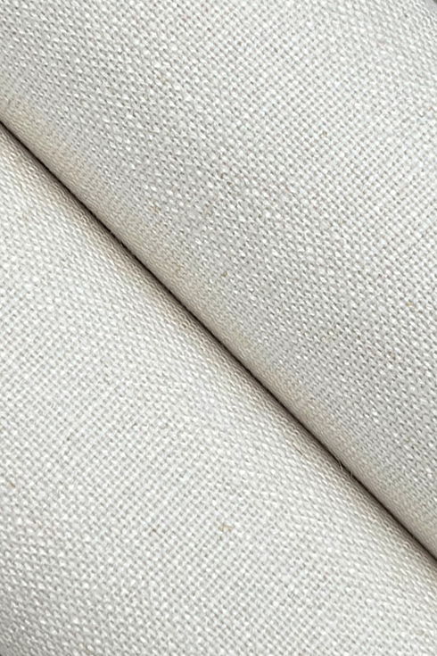 Classic Linen White Wallpaper