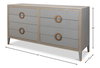 Gabriella Chest Of Drawers  Storm Grey, by Sarreid, 1'10" length x 6'4" width x 3'4" height thumbnail 10